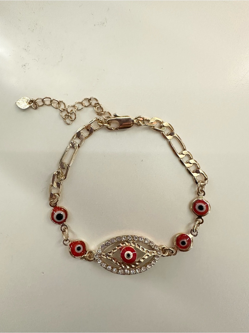 Gold Plated Evil Eye Bracelet